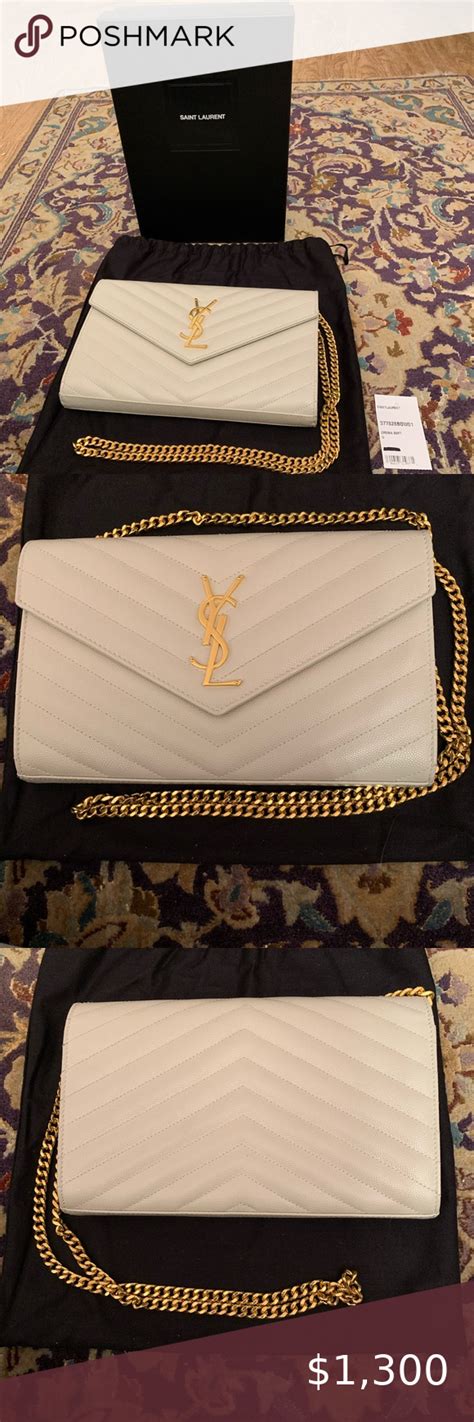 Ysl Micro Chain Link Crossbody Bag Crema Soft 